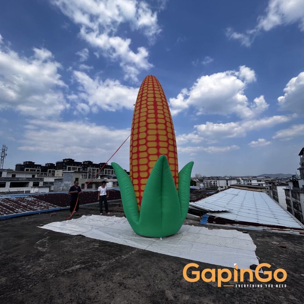 High Quality Giant Inflatable Corn Cob/Corn Replica Inflatable Maize Model with Air Blower for Sale