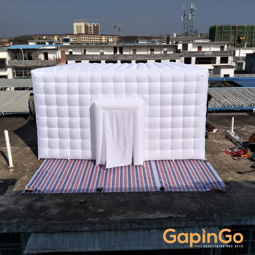7.6m L x 3.6m W Party Canopy Inflatable Cube Tent Entertaining Cubic Shelter with Windows for Event or Dancing