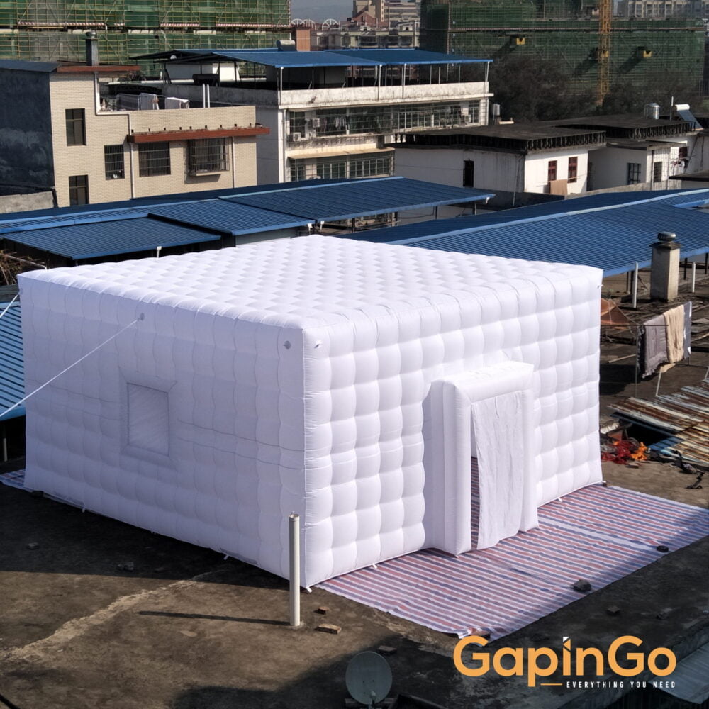 7.6m L x 3.6m W Party Canopy Inflatable Cube Tent Entertaining Cubic Shelter with Windows for Event or Dancing