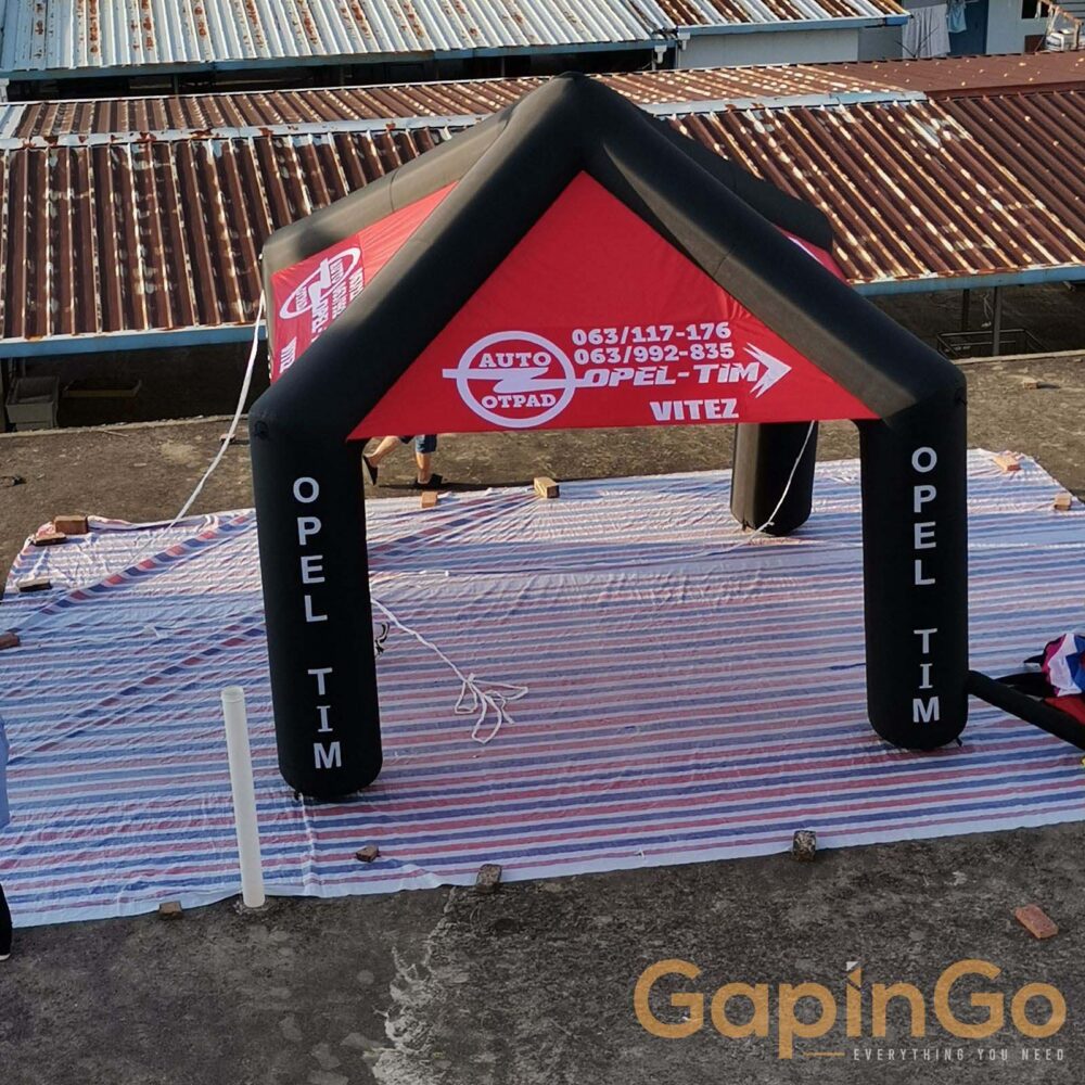 Black Square Inflatable Spider Tent with Tarpaulin Can Add Logo for Car Advertis
