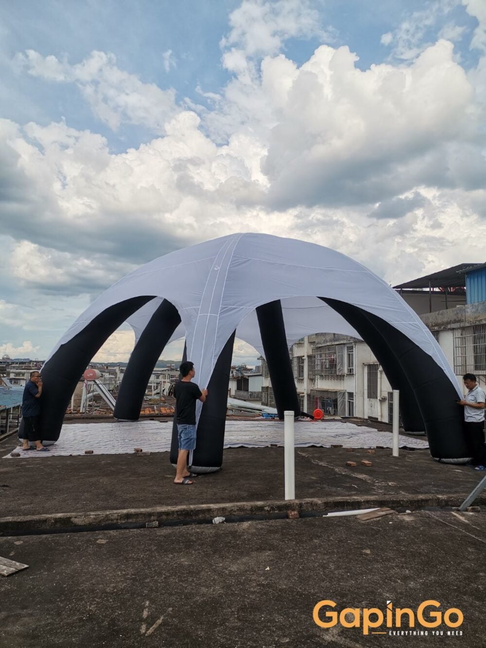 Inflatable Spider Tent with 6 Legs White Cover Spider Event Dome