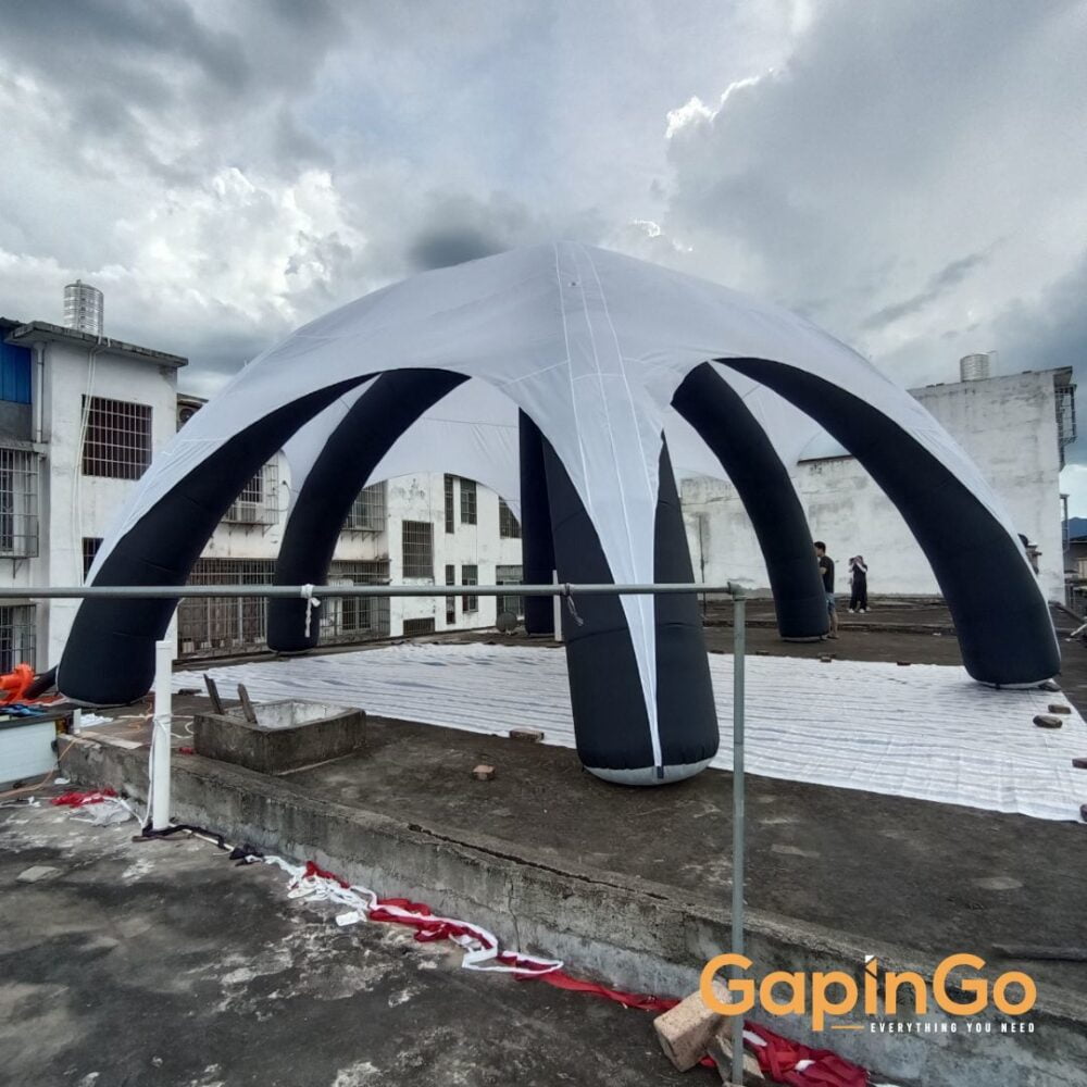 Inflatable Spider Tent with 6 Legs White Cover Spider Event Dome