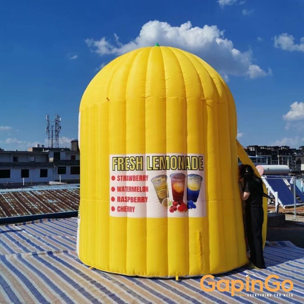 Elevate your outdoor retail experience with our Inflatable Portable Shop Beverage Stall. This boutique-style air-blown structure is designed for convenience and mobility. Set up shop anywhere and attract customers with this eye-catching and unique solution. The included air blower ensures quick and easy inflation, making it an ideal choice for on-the-go businesses, events, and pop-up shops. Stand out and make a statement with this portable and stylish beverage stall.