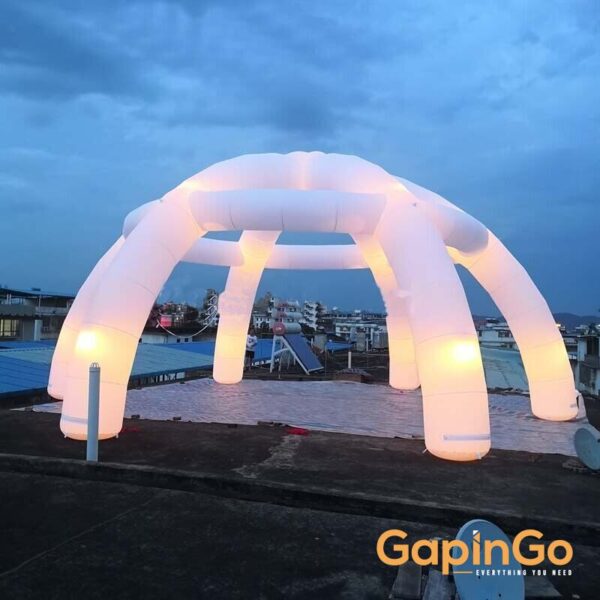 8/10/12m Inflatable White Fabric Spider Tent Spder Structure for Event and Party
