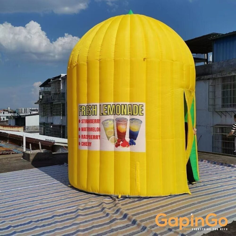 Elevate your outdoor retail experience with our Inflatable Portable Shop Beverage Stall. This boutique-style air-blown structure is designed for convenience and mobility. Set up shop anywhere and attract customers with this eye-catching and unique solution. The included air blower ensures quick and easy inflation, making it an ideal choice for on-the-go businesses, events, and pop-up shops. Stand out and make a statement with this portable and stylish beverage stall.