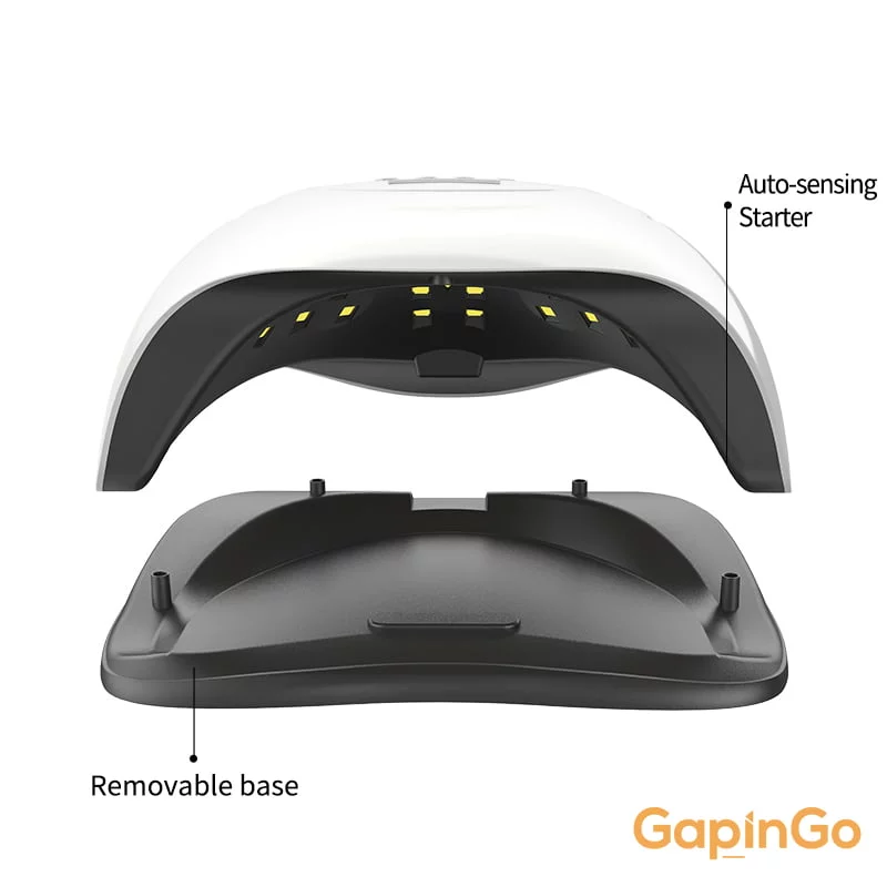 BLUEQUE V17 168W UV LED Nail Lamp Gel Polish Faster Curing Nail Dryer Curing Lamp for with 4 Timers and Auto Sensor for Home Salon Nail Art