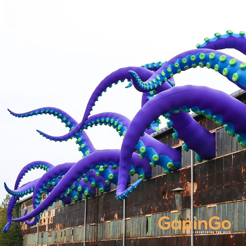 Inflatable Octopus Tentacle For Building Decoration Halloween Inflated Squid Tentacles Balloon Ocean Toys