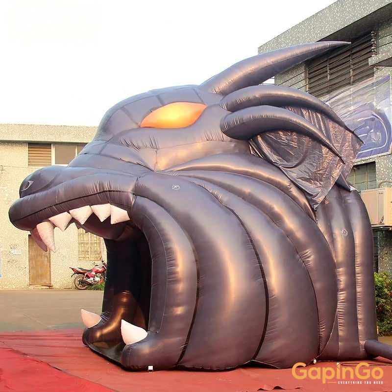 4.6x4.3x4.3 Meters Inflatable Dragon Head Football Tunnel For Sport Event