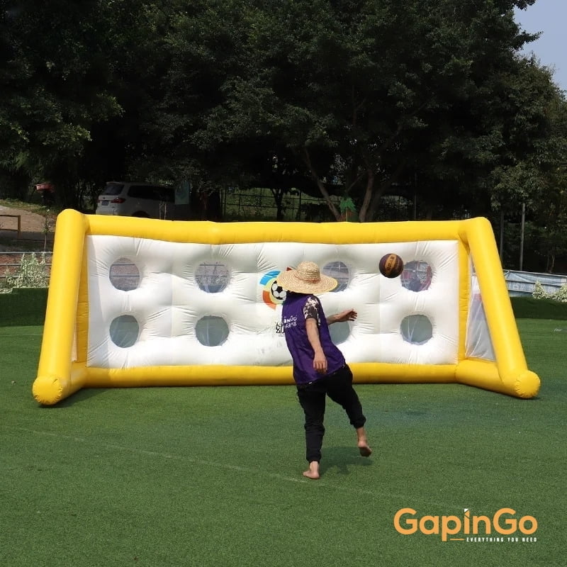 5x2x2 Meters Inflatable Football Shooting Goal Strong Fabric Soccer Kick Board for Outdoor Sports Game Event