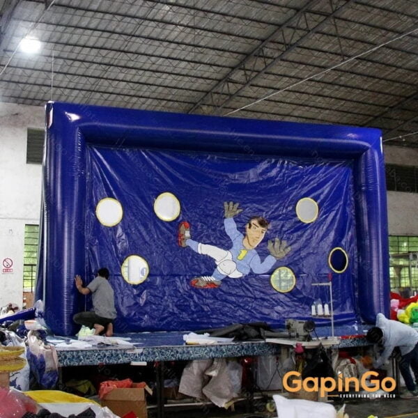 Football Shooting Game 6x2x3.5mH Inflatable Soccer Gate Darts Boards For Sport Game