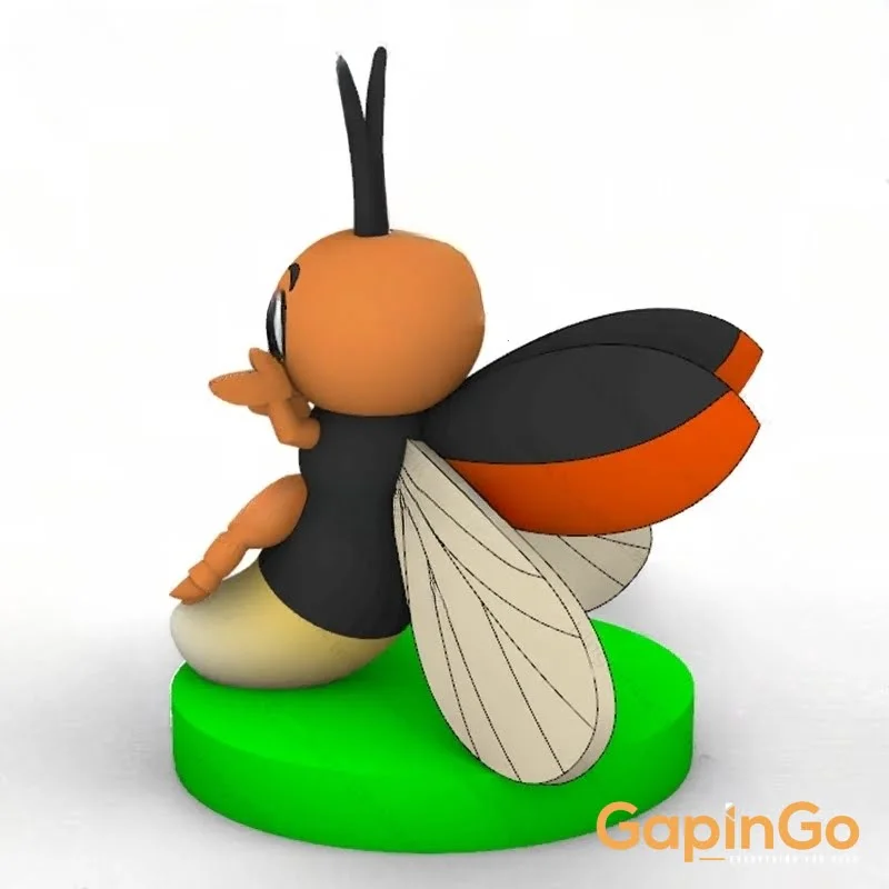Customized 2.7x3 Meters Inflatable Firefly Decorations Inflated Cartoon Toys for Party Home Yard Decoration