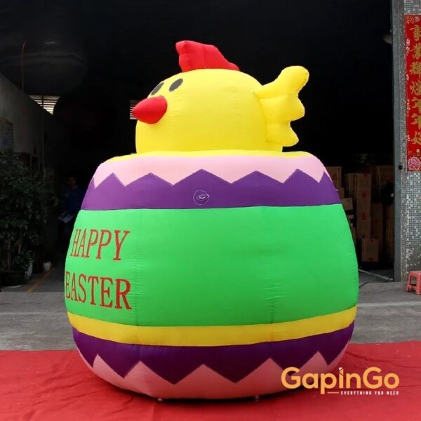 2.2X2.2X2.4m inflatable lucky chick out of eggshell model for Easter party lovely blow up chick for advertising toys