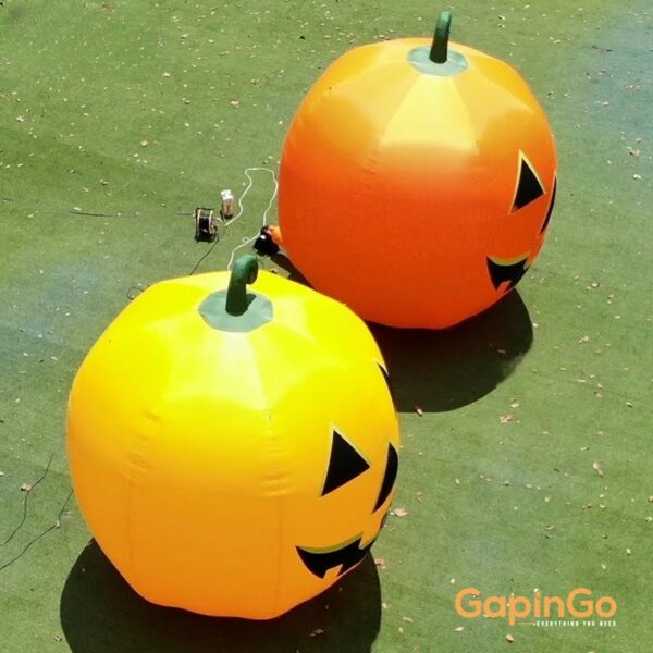 3mH Inflatable Orange/Yellow Pumpkin Balloon For Halloween Decoration