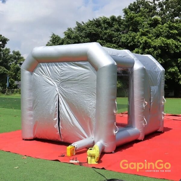 3.6X2.9X2.5 Meters Silver Inflatable Spray Paint Booth Tent
