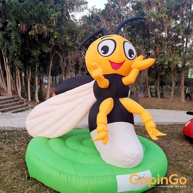 Customized 2.7x3 Meters Inflatable Firefly Decorations Inflated Cartoon Toys for Party Home Yard Decoration