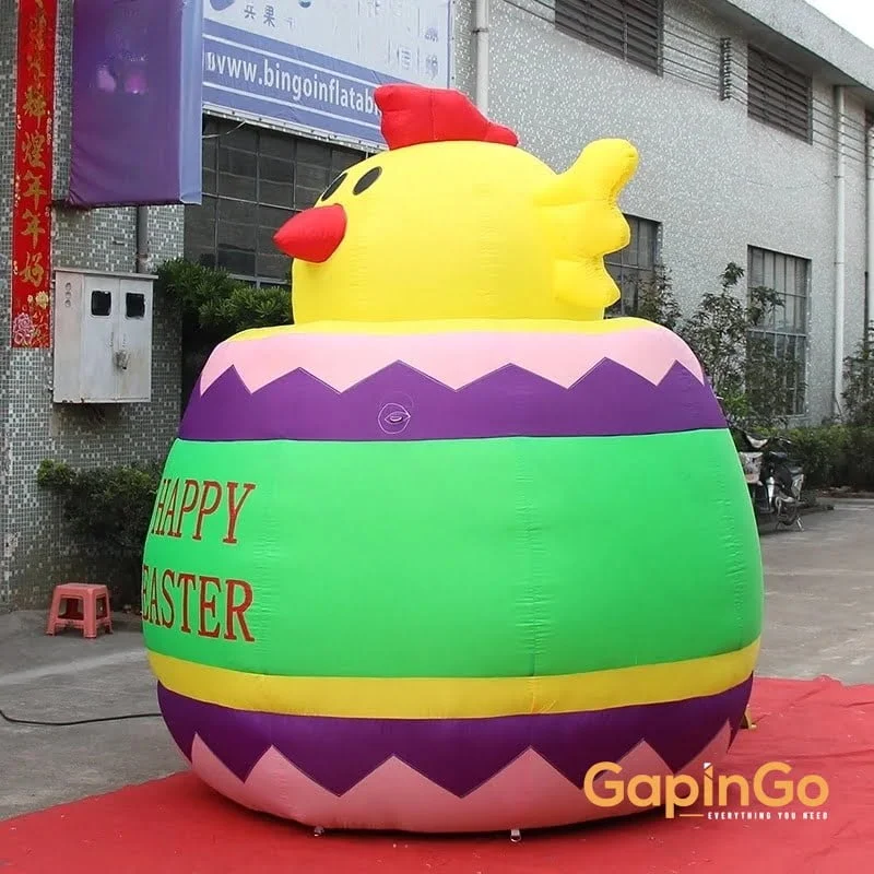 2.2X2.2X2.4m inflatable lucky chick out of eggshell model for Easter party lovely blow up chick for advertising toys