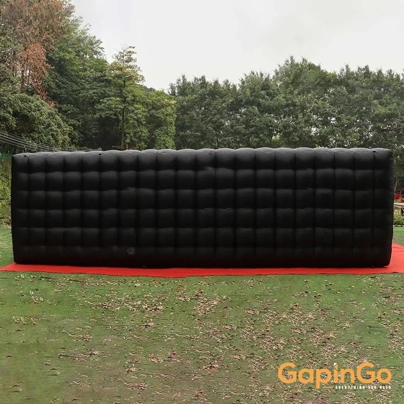 Inflatable Full Black Tent For Event Advertising Decoration Blow Up Move Hall Camping Canopy