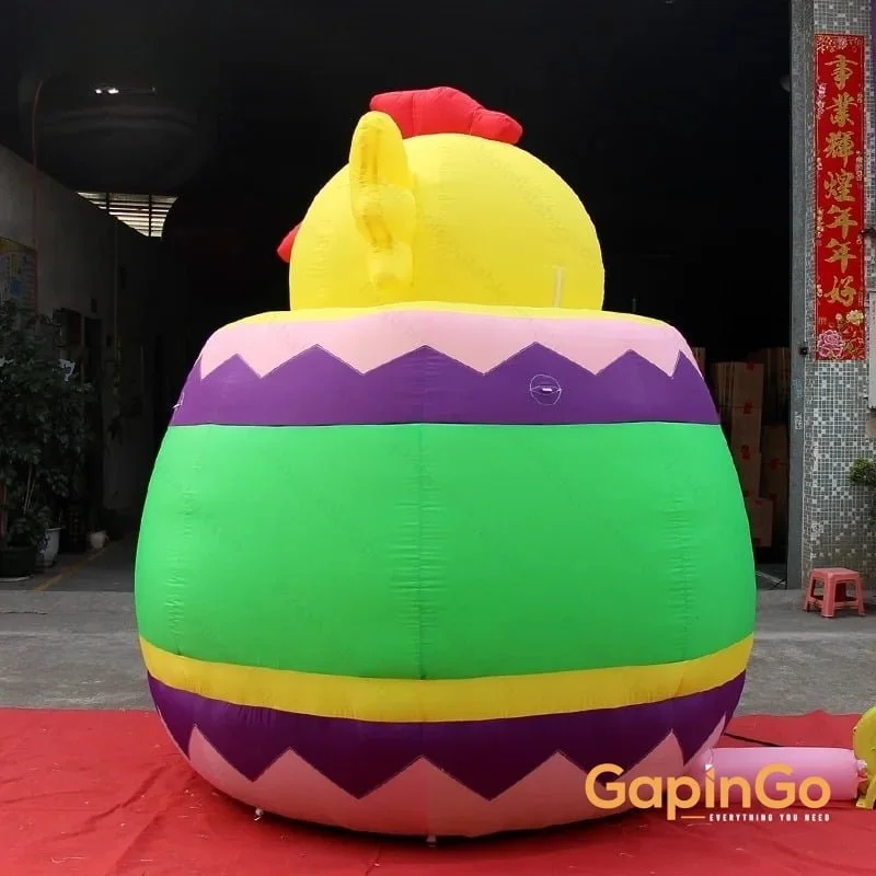 2.2X2.2X2.4m inflatable lucky chick out of eggshell model for Easter party lovely blow up chick for advertising toys