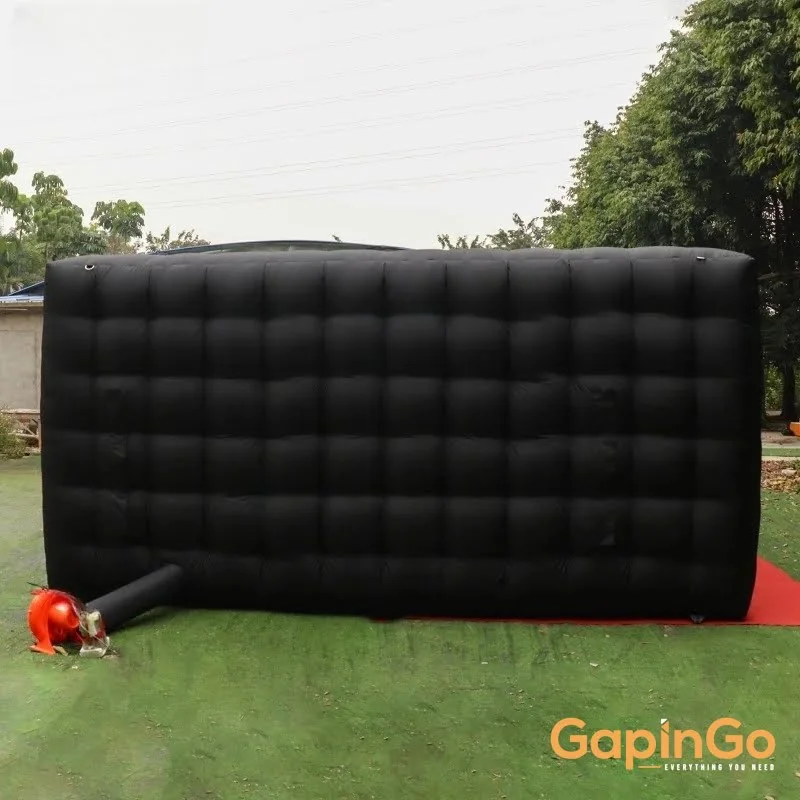 Inflatable Full Black Tent For Event Advertising Decoration Blow Up Move Hall Camping Canopy