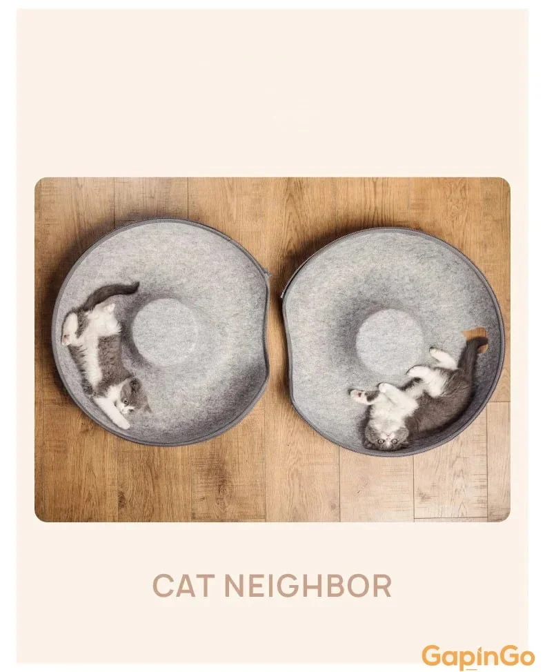 Donut Pet Cat Tunnel Interactive Bed Toy House Mat Cats Cushion Nest Sleeping Kitten Cave Puppy Home Bed Warm Donut Pet For Toys