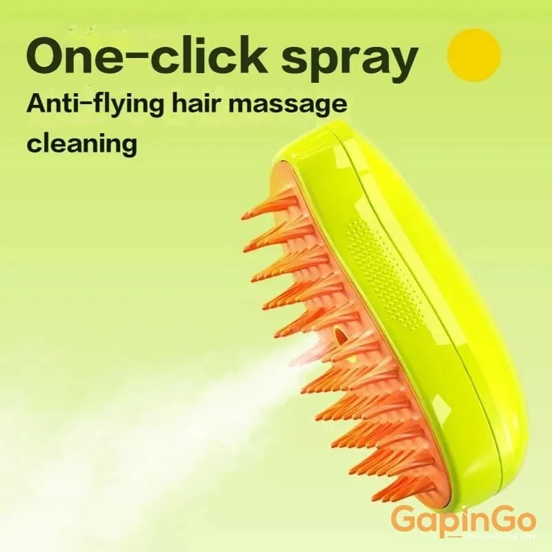Cat Steam Brush Electric Spray Water Spray Kitten Pet Comb Soft Silicone Depilation Cats Bath Hair Brush Grooming Supplies