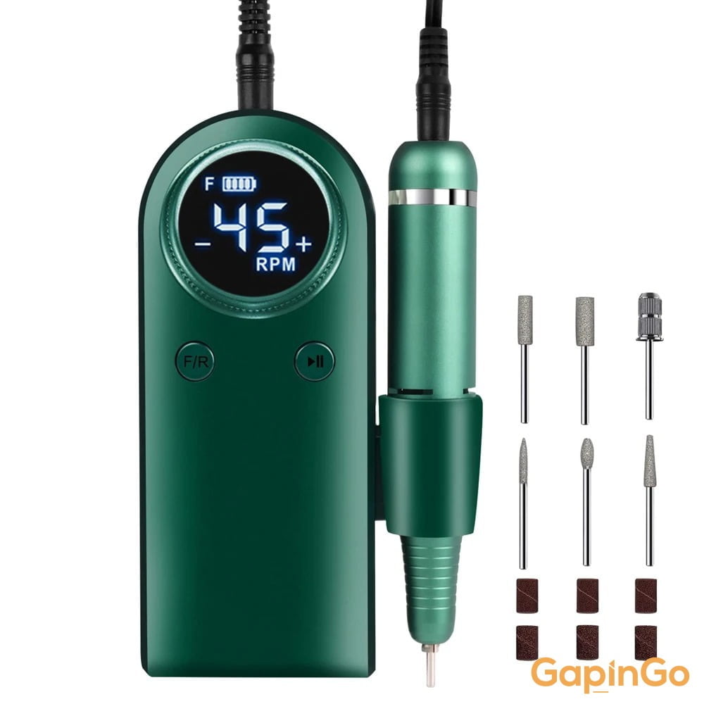 45000 RPM Electric Nail Drill Machine Rechargeable Nail Filer for Acrylic Nail Gel Nails Manicure Pedicure Polishing Shape Tools