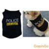 Polices Suit Cosplay Dog Clothes Black Elastic Vest Puppy T-Shirt Coat Accessories Apparel Costumes Pet Clothes For Dogs Cats