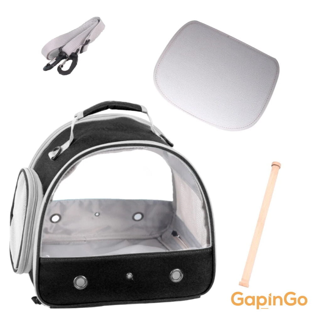 Portable Clear Bird Parrot Transport Cage Breathable Bird Carrier Travel Bag Small Pet Access Window Collapsible Outdoor Bag