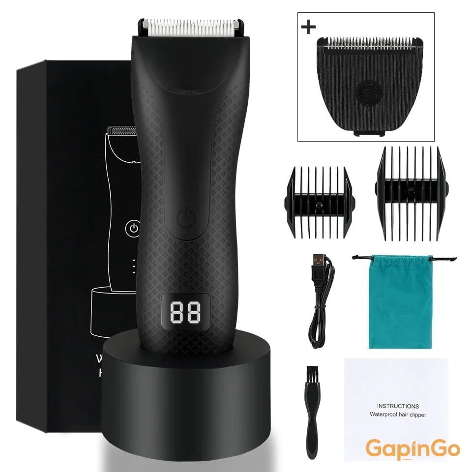 Men's Hair Removal Intimate Areas & Pubic Hair Electirc Razor for Men Wet and Dry Body Shavers with LED Body Trimmer Men Balls