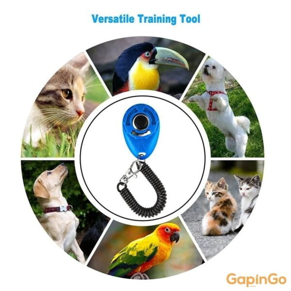 Pet Cat Dog Training Clicker Plastic New Dog Click Trainer Portable Auxiliary Adjustable Wristband Sound Key Chain Dog Supplies