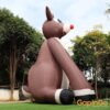 Giant 6.8x6x8.5 Meters Inflatable Christmas Reindeer For Xmas Party Decoration Air-Blown Deer Balloon Toys