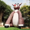 Giant 6.8x6x8.5 Meters Inflatable Christmas Reindeer For Xmas Party Decoration Air-Blown Deer Balloon Toys