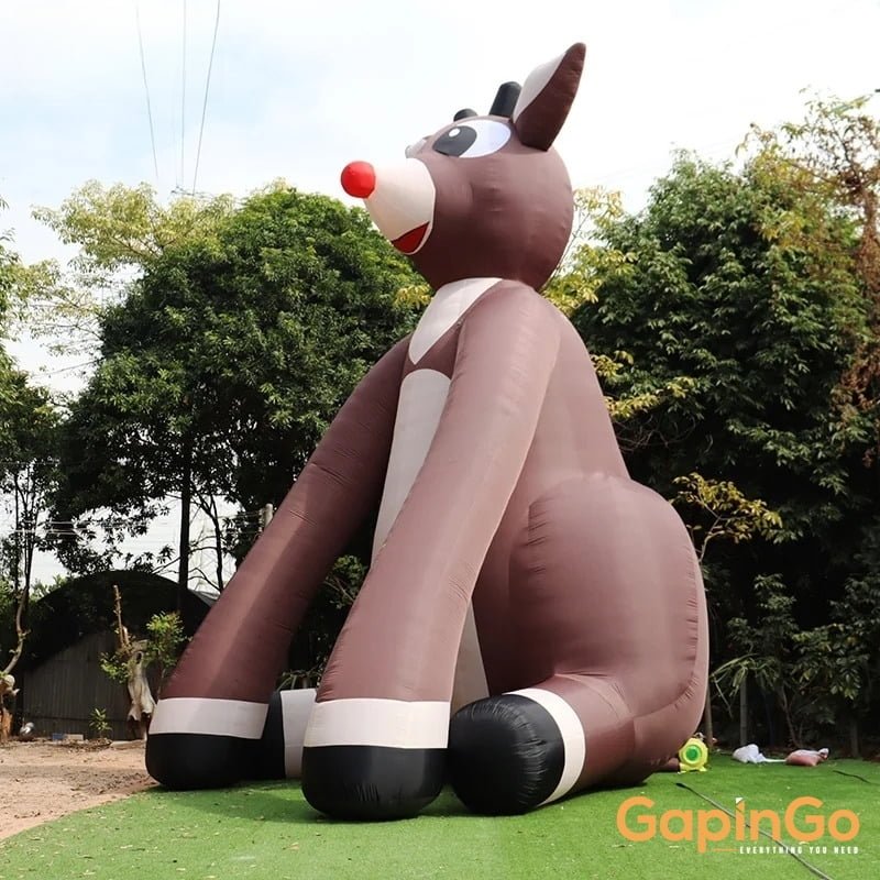 Giant 6.8x6x8.5 Meters Inflatable Christmas Reindeer For Xmas Party Decoration Air-Blown Deer Balloon Toys