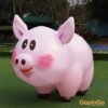 Outdoor Decoration 3.36x1.86x2 Meters Inflatable Pink Pig / Lovely Cartoon Pig Balloon for Sale