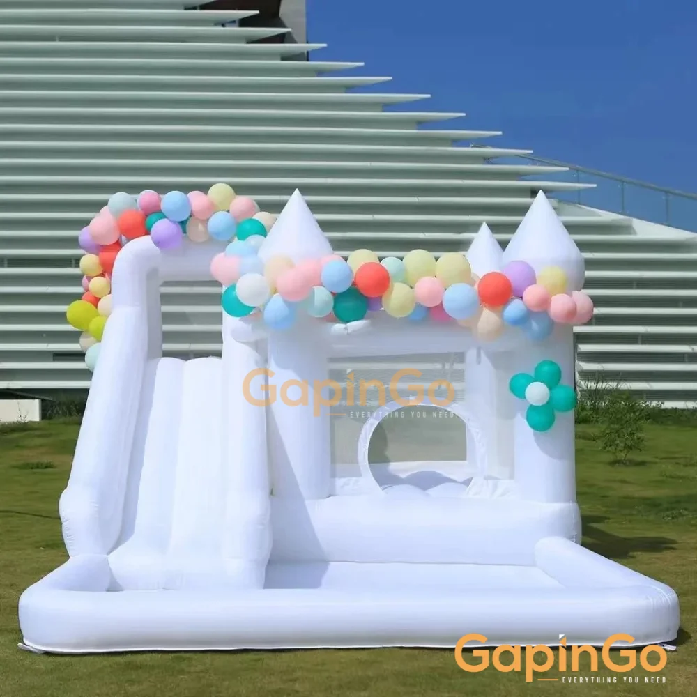 Children inflatable castle trampoline with slide and ball pit Wedding party event birthday gift playground kids toy Jumping bed
