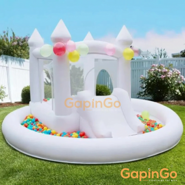 Dia 4M Children inflatable castle trampoline with slide and ball pit party event birthday gift playground kids toy Jumping bed