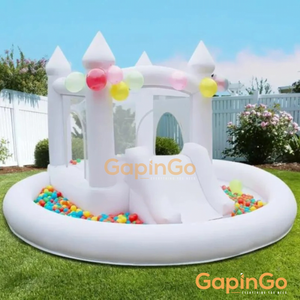 Dia 4M Children inflatable castle trampoline with slide and ball pit party event birthday gift playground kids toy Jumping bed
