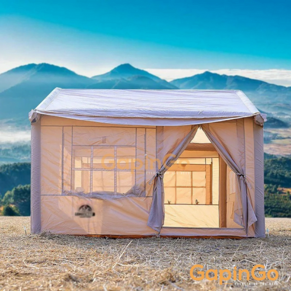 6-8 person Inflatable camping tent 4.8 ㎡ Cottage portable foldable thickened integrated outdoor picnic tents without building