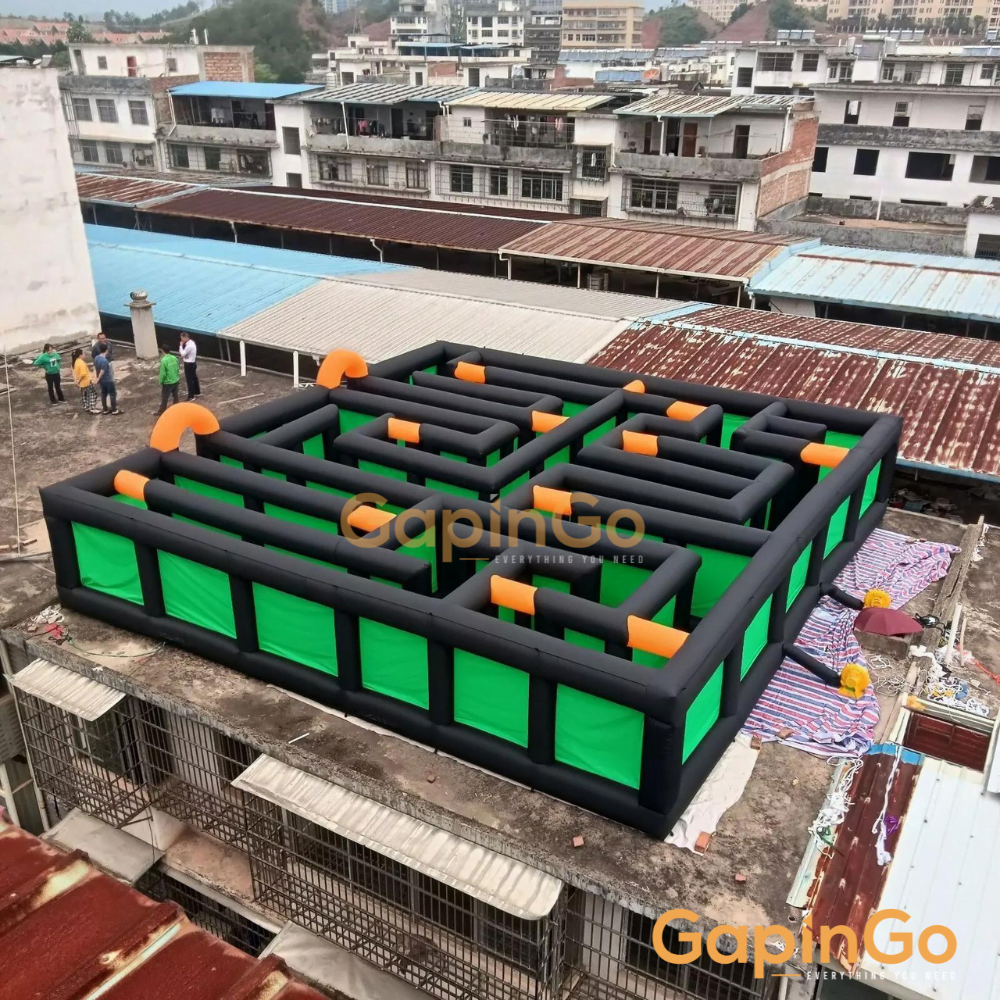 Inflatable Maze Game Equipment Play Indoor Outdoor Game Activities F Kids Adults