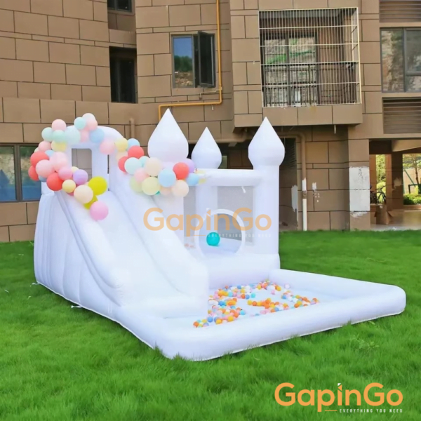 Children inflatable castle trampoline with slide and ball pit Wedding party event birthday gift playground kids toy Jumping bed
