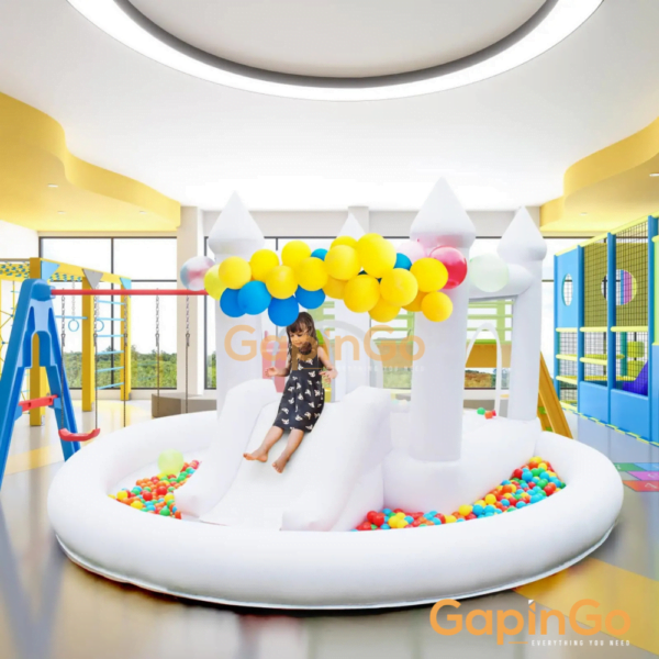 Dia 4M Children inflatable castle trampoline with slide and ball pit party event birthday gift playground kids toy Jumping bed