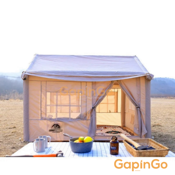 6-8 person Inflatable camping tent 4.8 ㎡ Cottage portable foldable thickened integrated outdoor picnic tents without building
