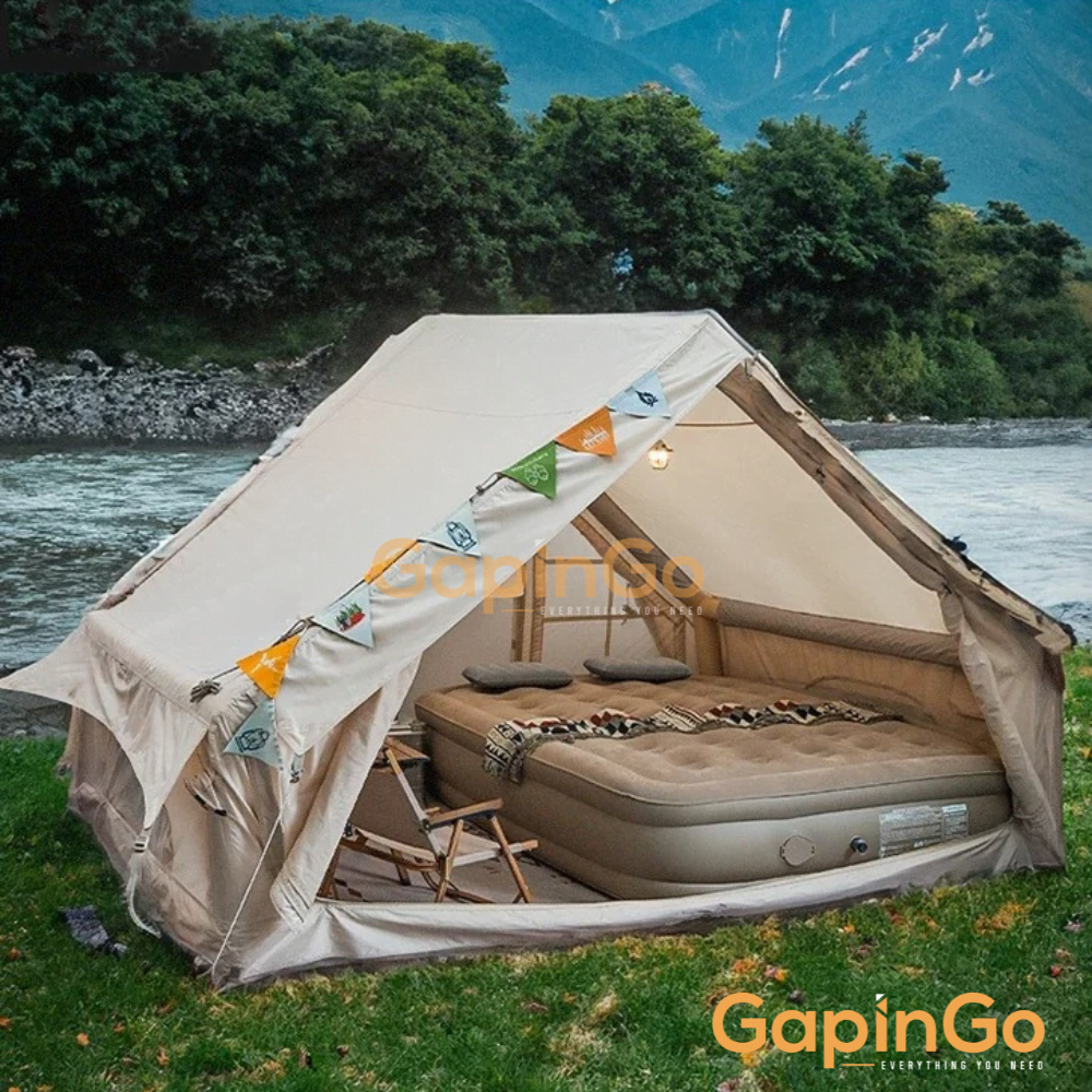 Inflatable camping tent With skylight for choose portable folding cabin rainproof exquisite overnight equipment