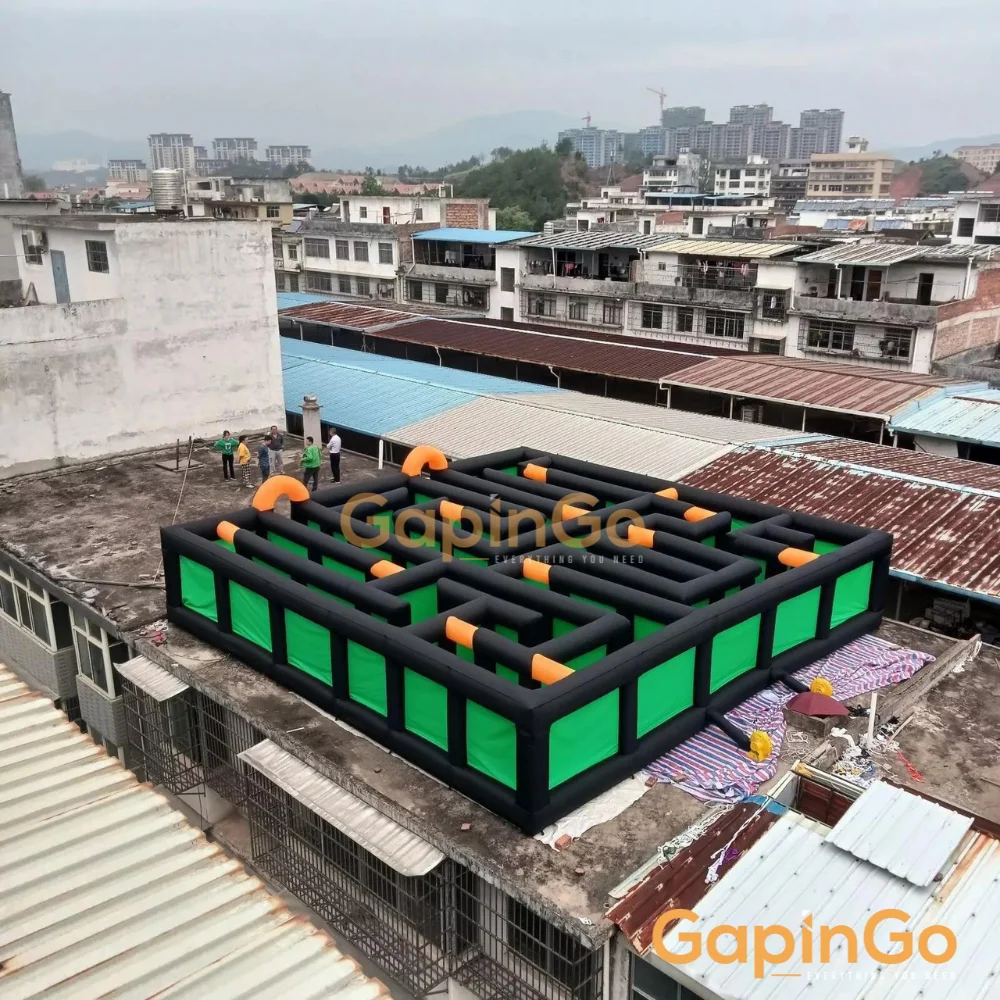 Inflatable Maze Game Equipment Play Indoor Outdoor Game Activities F Kids Adults