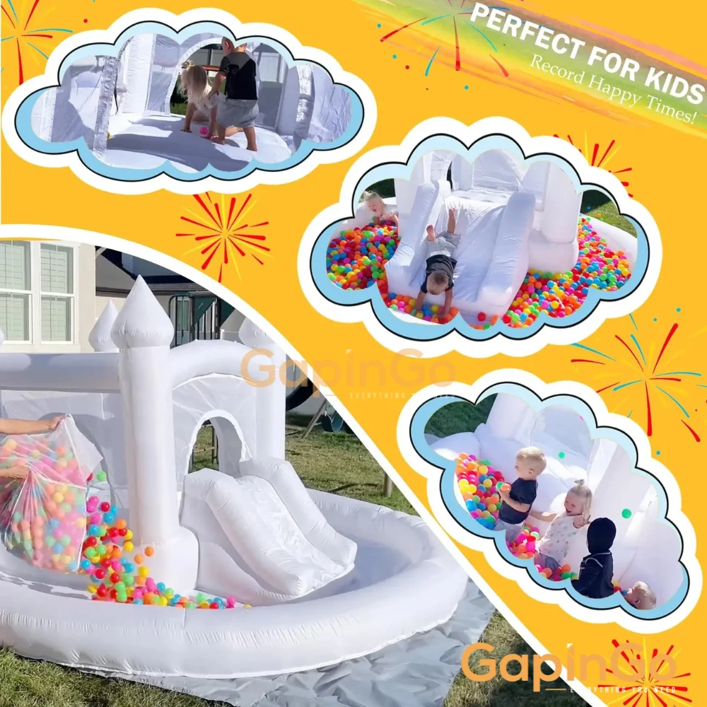 Dia 4M Children inflatable castle trampoline with slide and ball pit party event birthday gift playground kids toy Jumping bed