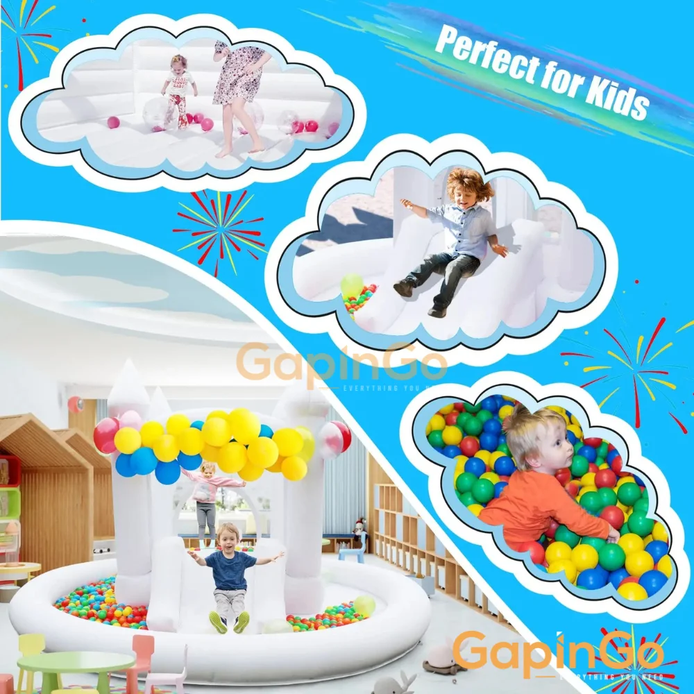 Dia 4M Children inflatable castle trampoline with slide and ball pit party event birthday gift playground kids toy Jumping bed