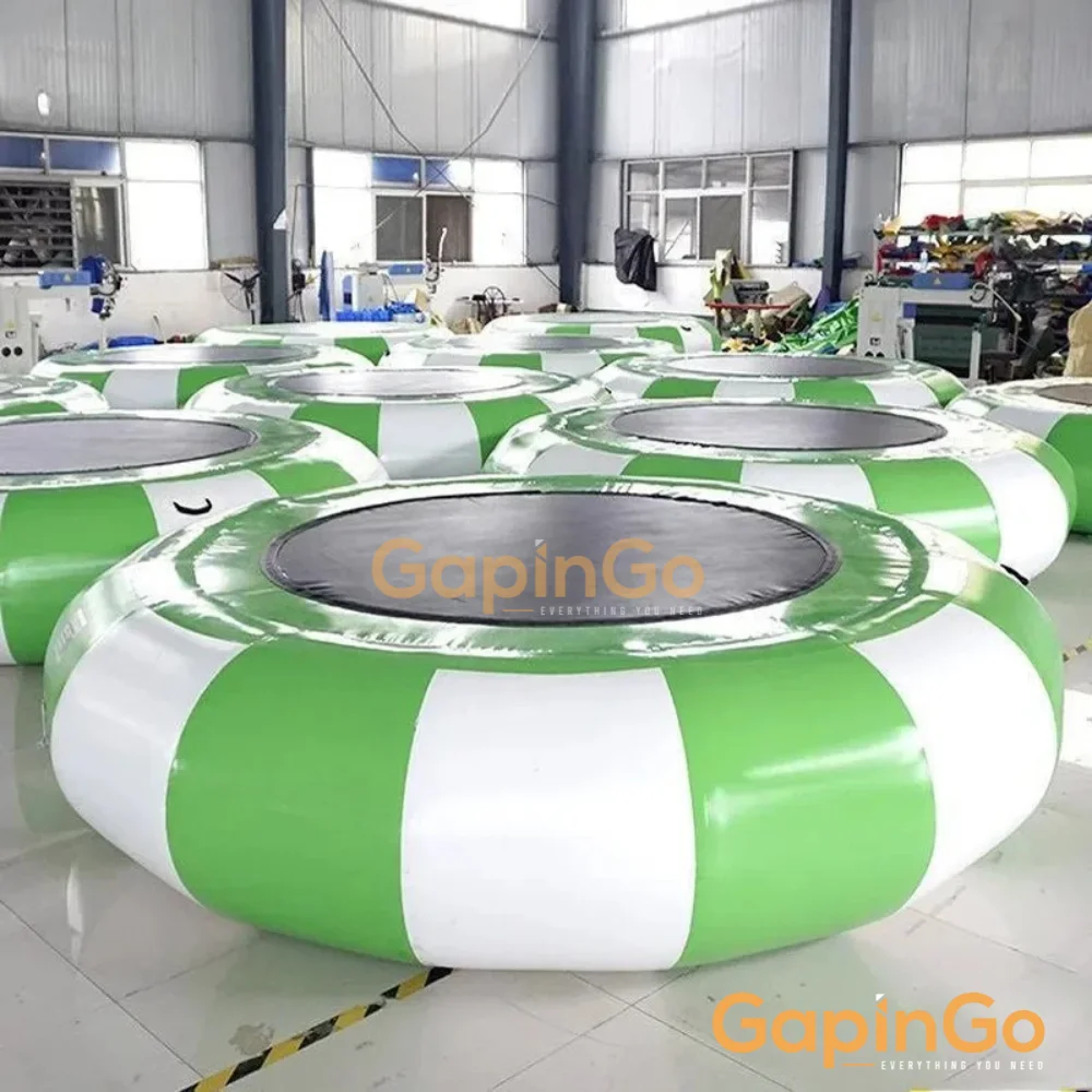 Dia 2M/3M/4M Thickening Inflatable water trampoline with Blower Kids Adults outdoor water park playground Pool Lake toy
