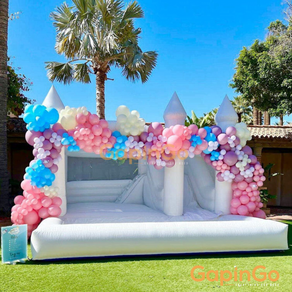 Large Inflatable Castle Bounce House Jumping bed with slide 13ft Trampoline Birthday party Event Rental Kids toy