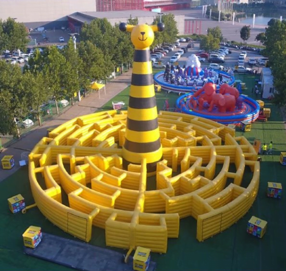 Inflatable Mobile Deer theme Maze Amusement Park For Outdoor Activities