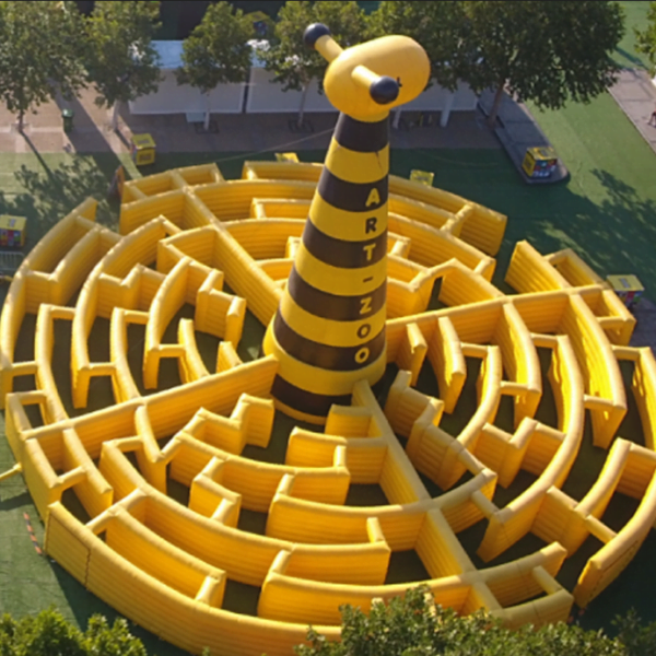 Inflatable Mobile Deer theme Maze Amusement Park For Outdoor Activities